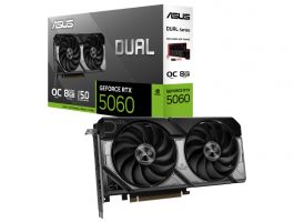 Asus Videókártya NVIDIA Dual GeForce RTX 5060 OC Edition 8GB (90YV0N12-M0NA00)